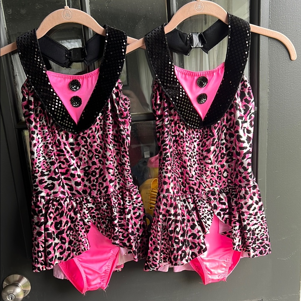 Pink Leopard Kids Dance / Skating Costume